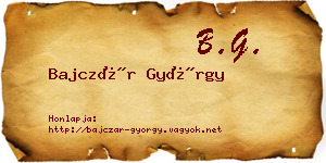 Bajczár György névjegykártya